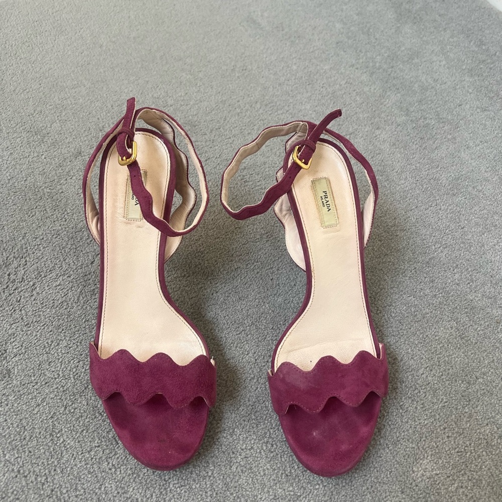 Prada Purple Suede Women's Heels